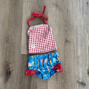 Wildflowers Red and‎ Blue Kids Swim suit